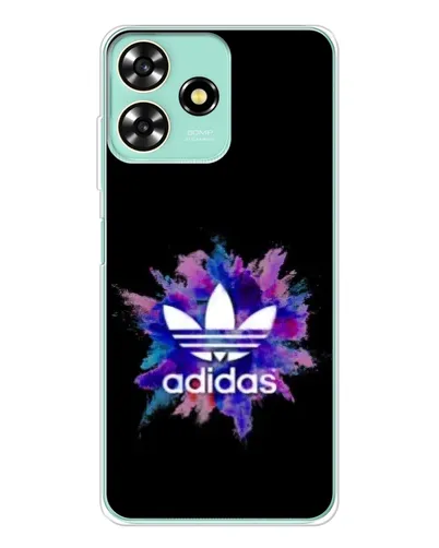 Чехол для ZTE Blade A73 с картинкой «Взрыв красок Adidas»