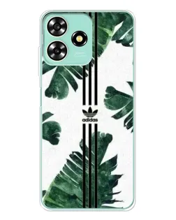 Чехол для ZTE Blade A73 с картинкой «Пальмовые листья адидас»