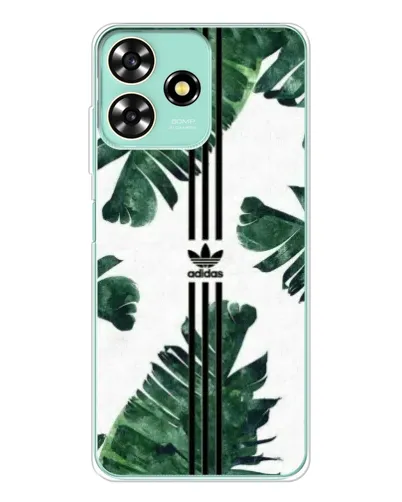 Чехол для ZTE Blade A73 с картинкой «Пальмовые листья адидас»