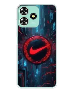 Чехол для ZTE Blade A73 с картинкой «Техногенный стиль Nike»