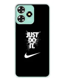 Чехол для ZTE Blade A73 с картинкой «Текстовый принт Nike»