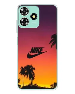 Чехол для ZTE Blade A73 с картинкой «Nike на закате солнца»