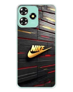 Чехол для ZTE Blade A73 с картинкой «Золотой Nike на металле»