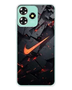 Чехол для ZTE Blade A73 с картинкой «Nike — эффект разломов»