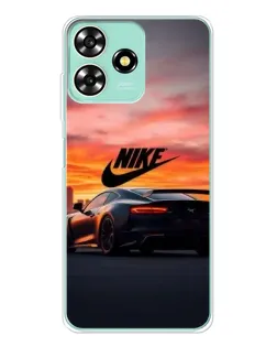 Чехол для ZTE Blade A73 с картинкой «Nike и суперкар»
