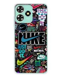 Чехол для ZTE Blade A73 с картинкой «Яркий коллаж Nike»