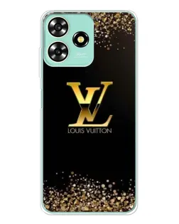 Чехол для ZTE Blade A73 с картинкой «LV — золотые искры»