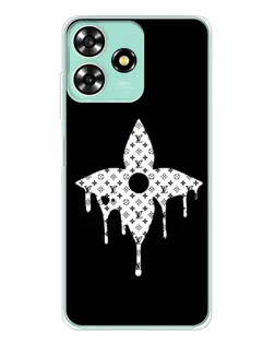 Чехол для ZTE Blade A73 с картинкой «Цветочная монограмма»