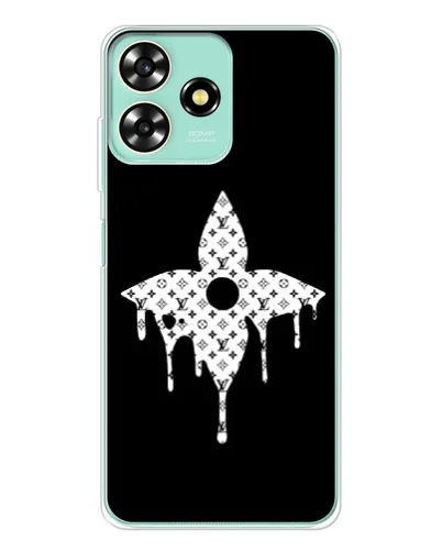 Чехол для ZTE Blade A73 с картинкой «Цветочная монограмма» Чехол для ZTE Blade A73 с картинкой «Цветочная монограмма»