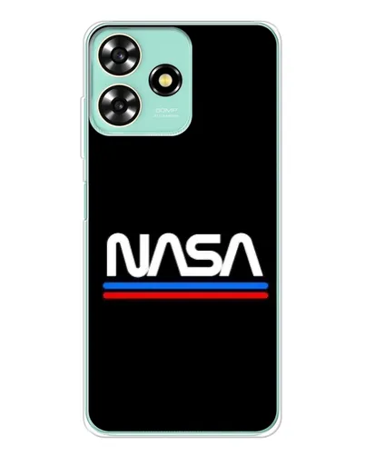 Чехол для ZTE Blade A73 с картинкой «NASA — классика Red Blue»