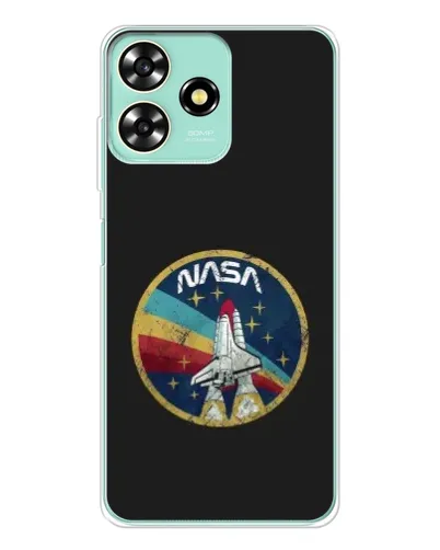Чехол для ZTE Blade A73 с картинкой «NASA — эмблема миссии»