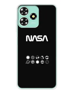 Чехол для ZTE Blade A73 с картинкой «NASA — технический принт»