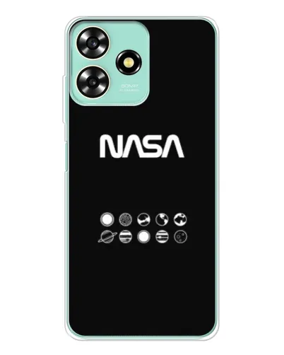 Чехол для ZTE Blade A73 с картинкой «NASA — технический принт»