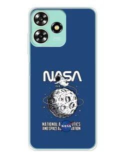 Чехол для ZTE Blade A73 с картинкой «NASA — лунная миссия»