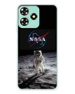 Чехол для ZTE Blade A73 с картинкой «Астронавт на Луне»