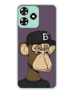 Чехол для ZTE Blade A73 с картинкой «Bored Ape в кепке»