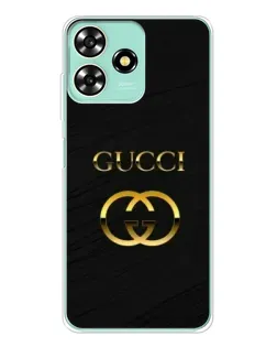 Чехол для ZTE Blade A73 с картинкой «Золотой логотип Gucci»
