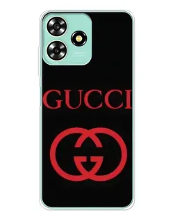 Чехол для ZTE Blade A73 с картинкой «Gucci — красный логотип»