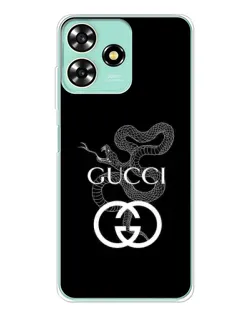 Чехол для ZTE Blade A73 с картинкой «Gucci — серебряная змея»