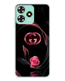 Чехол для ZTE Blade A73 с картинкой «Gucci — неоновая роза»