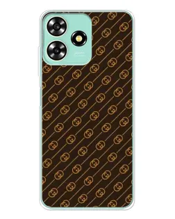 Чехол для ZTE Blade A73 с картинкой «Gucci — золотые диагонали»
