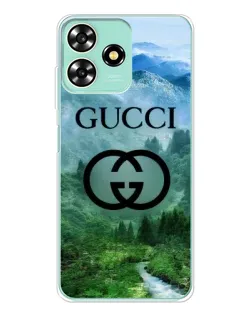 Чехол для ZTE Blade A73 с картинкой «Gucci — горный пейзаж»