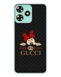 Чехол для ZTE Blade A73 с картинкой «Минни Маус Gucci — черный»