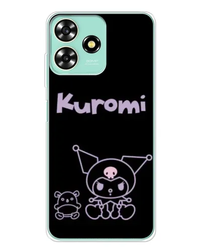 Чохол для ZTE Blade A73 з картинкою «Kuromi — чорний мінімалізм»