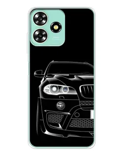 Чехол для ZTE Blade A73 с картинкой «Темный силуэт BMW»