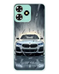 Чехол для ZTE Blade A73 с картинкой «BMW в свете фар»
