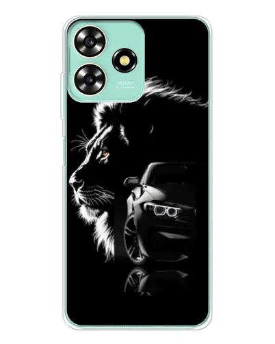 Чехол для ZTE Blade A73 с картинкой «BMW и лев» Чехол для ZTE Blade A73 с картинкой «BMW и лев»