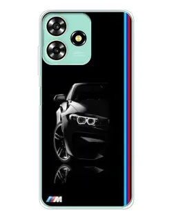 Чехол для ZTE Blade A73 с картинкой «Силуэт BMW в темноте»