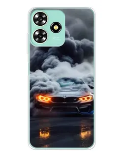 Чехол для ZTE Blade A73 с картинкой «BMW в дыму»