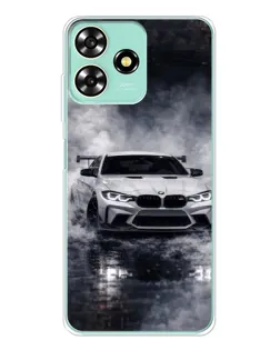 Чехол для ZTE Blade A73 с картинкой «BMW сквозь туман»