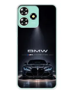 Чехол для ZTE Blade A73 с картинкой «BMW сквозь ночной город»