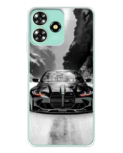 Чехол для ZTE Blade A73 с картинкой «BMW — акварельный дрифт»