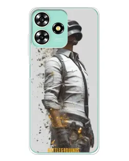 Чехол для ZTE Blade A73 с картинкой «PUBG — боец в пыли»