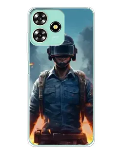 Чехол для ZTE Blade A73 с картинкой «PUBG — реалистичный герой»