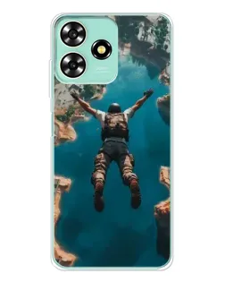 Чехол для ZTE Blade A73 с картинкой «PUBG — свободное падение»