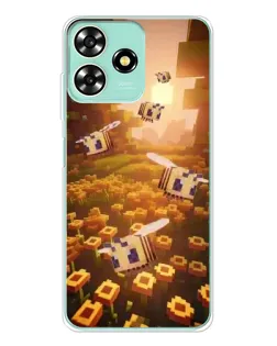 Чехол для ZTE Blade A73 с картинкой «Поле подсолнухов»
