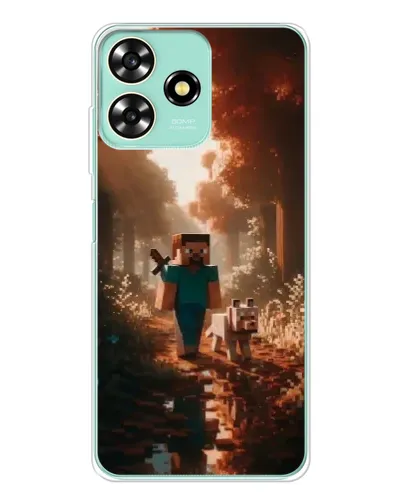 Чехол для ZTE Blade A73 с картинкой «Стив в лесу» Чехол для ZTE Blade A73 с картинкой «Стив в лесу»
