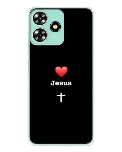 Чохол для ZTE Blade A73 з картинкою «Серце - Jesus»