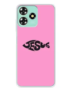 Чохол для ZTE Blade A73 з картинкою «Рожевий символ Jesus»