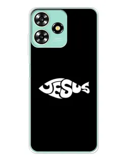 Чехол для ZTE Blade A73 с картинкой «Рыба Jesus»