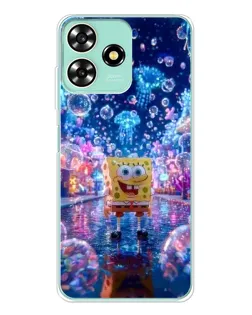 Чехол для ZTE Blade A73 с картинкой «Неоновый океан»