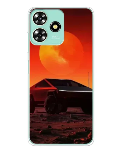 Чехол для ZTE Blade A73 с картинкой «Cybertruck на Марсе»