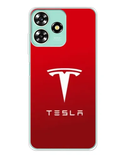 Чехол для ZTE Blade A73 с картинкой «Tesla Red Classic»