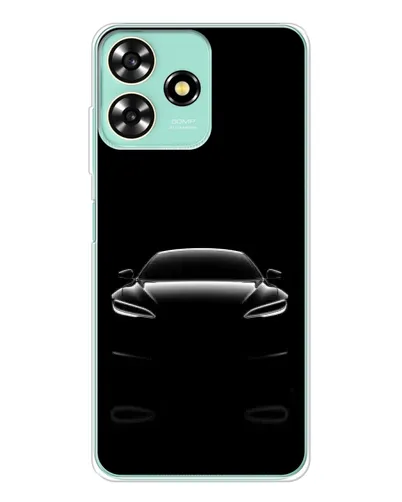 Чехол для ZTE Blade A73 с картинкой «Силуэт Tesla Night»