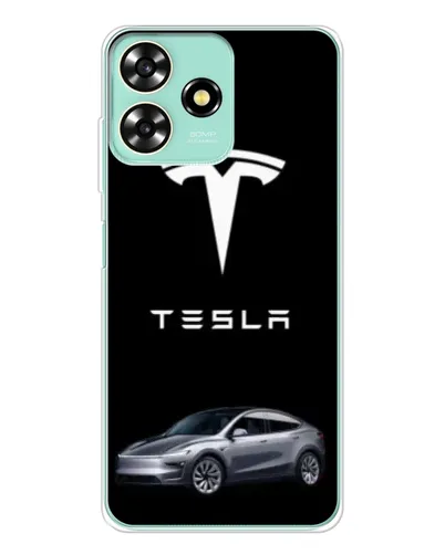 Чехол для ZTE Blade A73 с картинкой «Tesla Model Y»