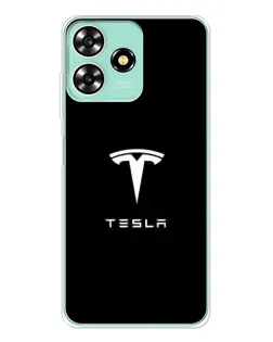 Чехол для ZTE Blade A73 с картинкой «Tesla White Logo»